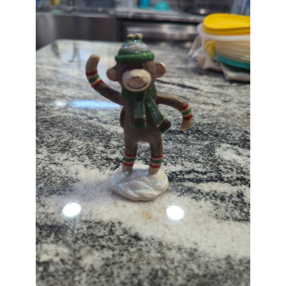 Sock Monkey Christmas Decoration Resin Christmas Decor Figure